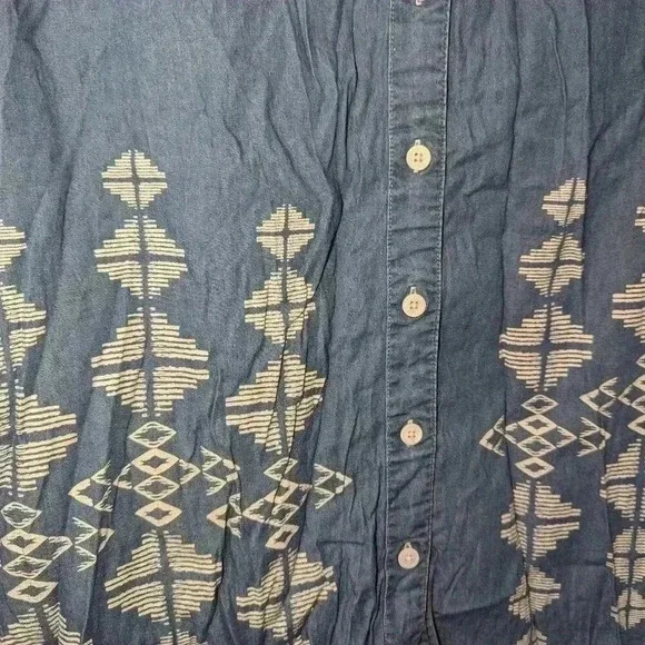 Denim Chambray Midi Dress Bit & Bridal Size XL - Picture 4 of 4